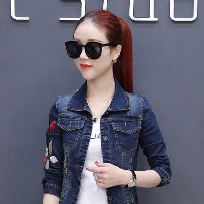 ÁO KHOÁC JEAN FORM NGẮN TAY THÊU HOA - NK308